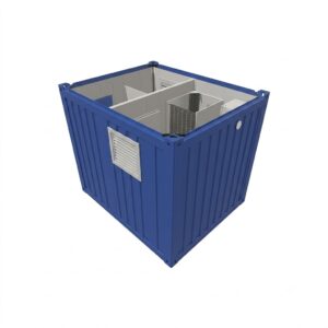 Kompakter 10 Fuß Sanitärcontainer mit voll ausgestatteter WC- und Waschraumeinrichtung für Baustellen und Events