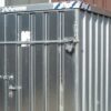Nachrüstbare Diebstahl-Verriegelung als Sicherungsstange aus Vollmaterial für BOS SchnellbauContainer