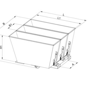 Alternative view of Kippbehälter einzeln kippbares Sortiersystem "2in1" oder "3in1"
