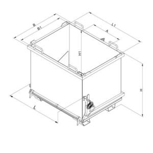 Alternative view of Baustoff-Container mit Klappboden