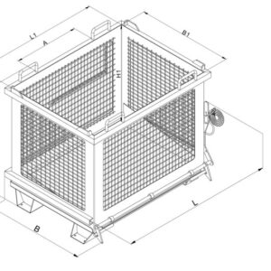 Alternative view of Gitterbehälter mit entriegelbarer Bodenklappe
