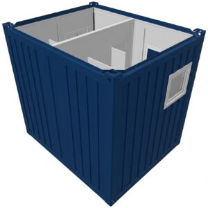 Kompakter 10 Fuß WC Container getrennt für Damen und Herren mit Waschbecken und Sanitärinstallation