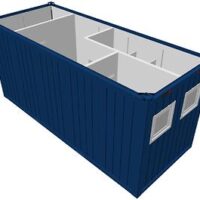 20 Fuß Combi Container in Blau