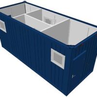 20 Fuss schwarz weis container in Blau