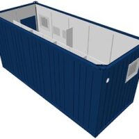 20 Fuß Herren WC Container in Blau