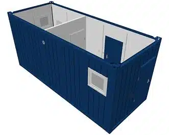 20 Fuß WC Container 1 Damen / 2 Herren