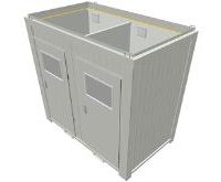 8 fuss duo wc container weiss seite