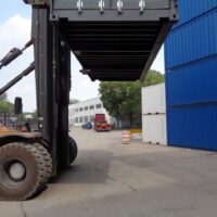 20 fuss high cube open side door seecontainer unten