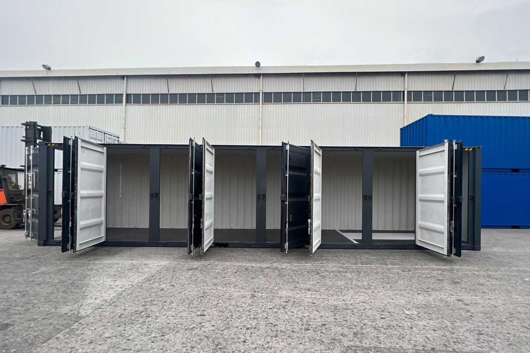 40 Fuß High - Cube Side-Door Self Storage 8 Türen